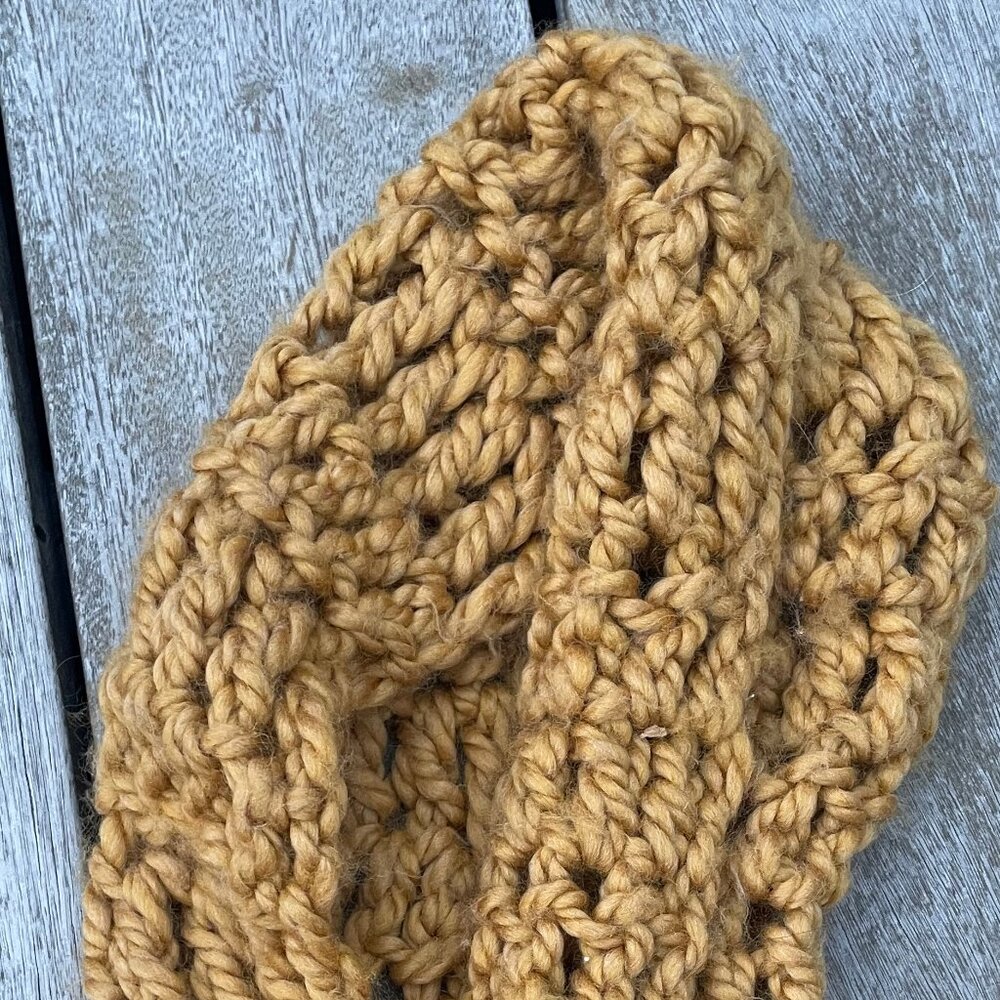 Infinity Scarf - Gorgeous Mustard Color, Like New!